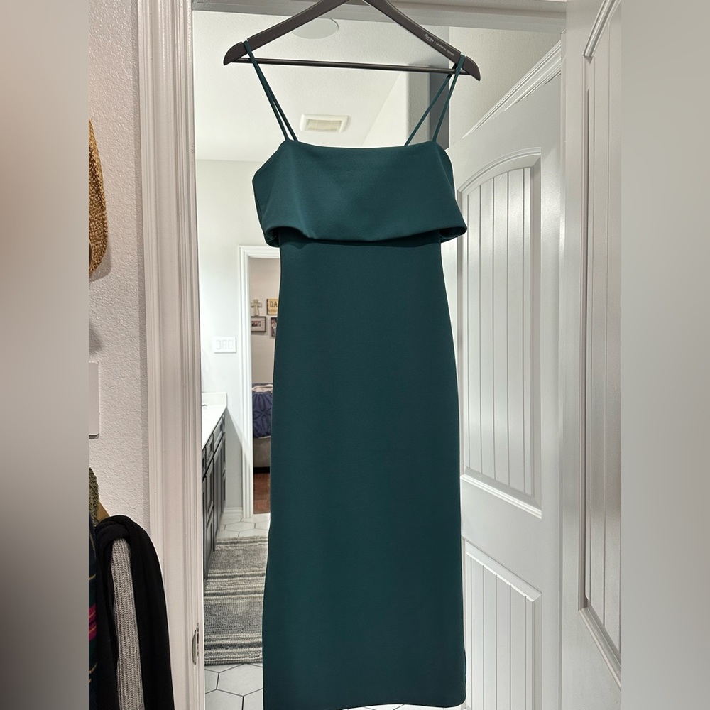Green cocktail dress